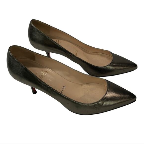 Christian Louboutin Metallic Stiletto Heels Pumps Size 6.5 - Picture 10 of 16